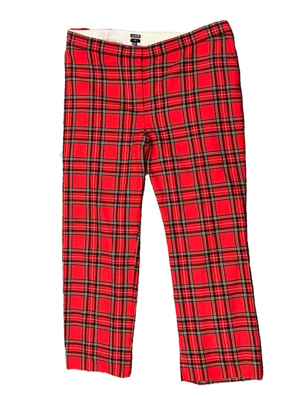 J. Crew Red Plaid Kate Pants